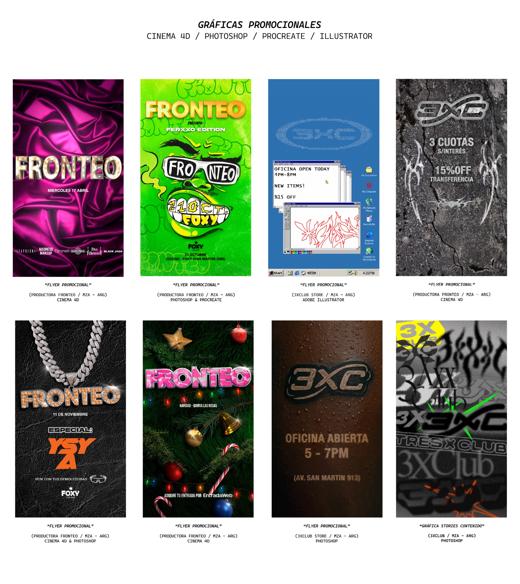 Flyers diseñados por Bosek