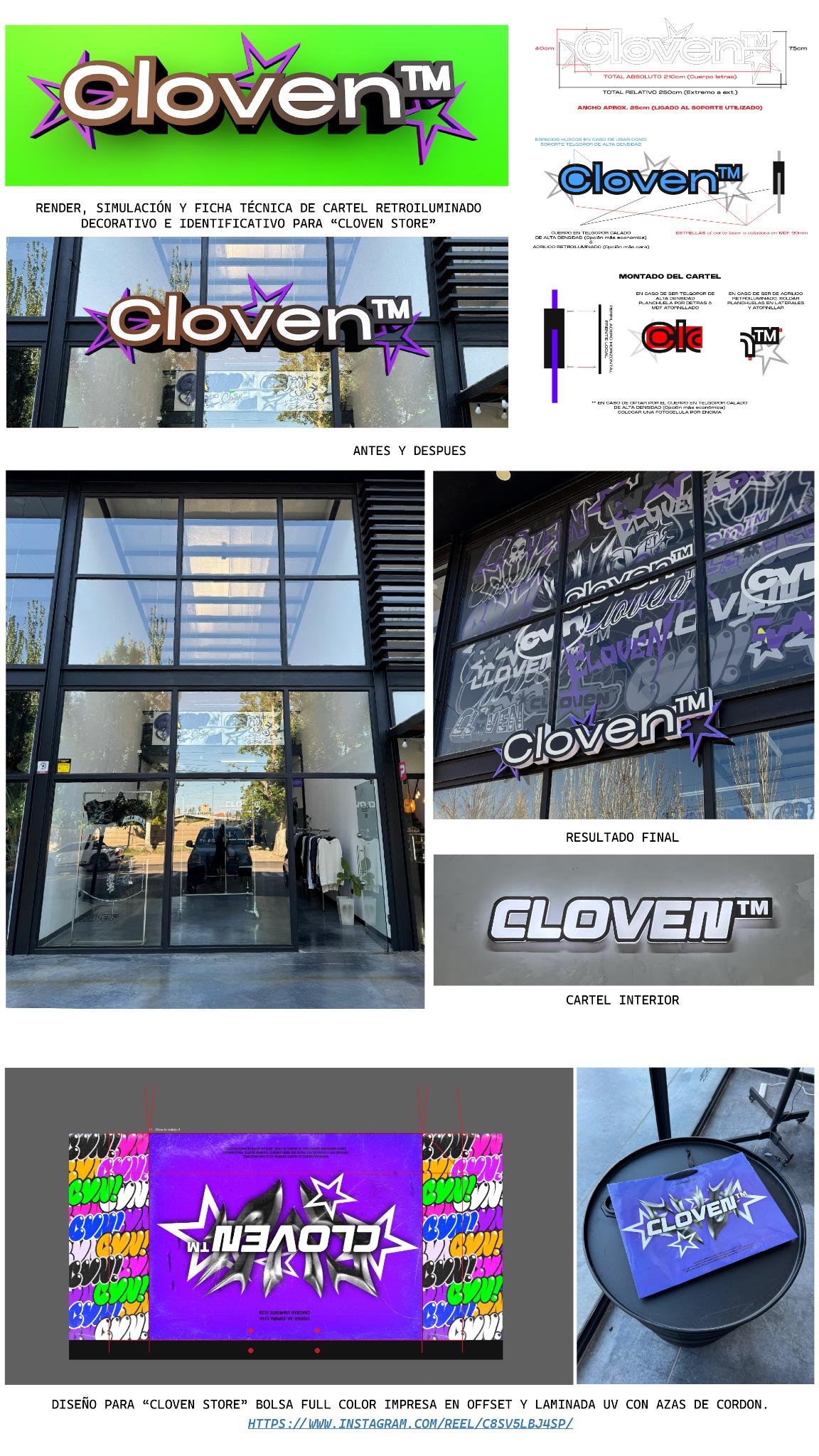 Diseño de cartelería para Cloven